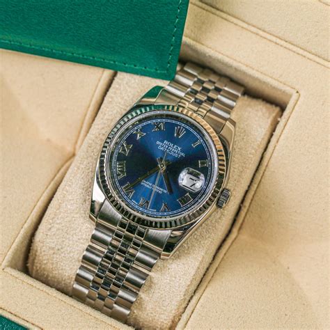 rolex date just blue roman